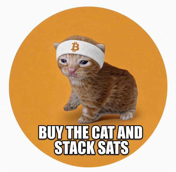 Buy The Cat meme — Buy The Cat And Stack Sats — beanie kitten
